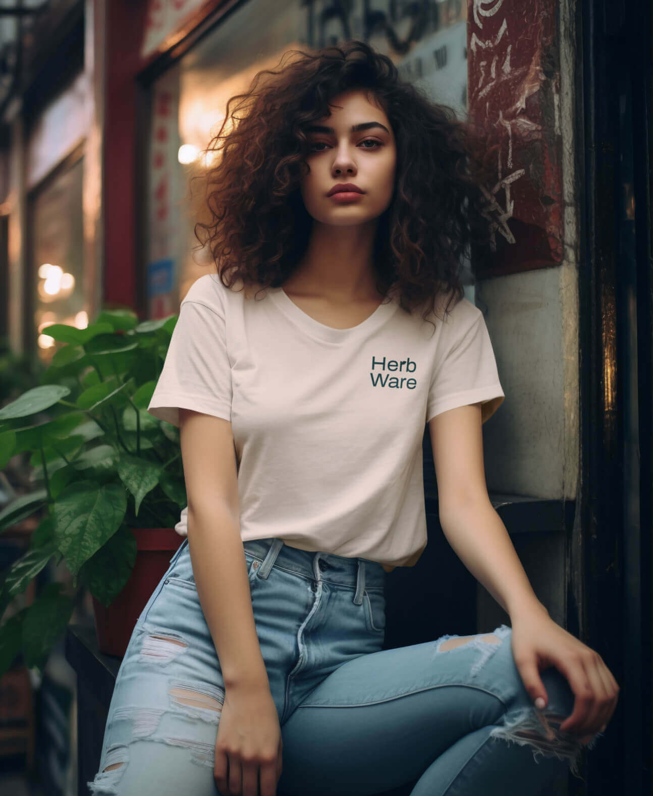 HerbWare-Tshirt-Website branding and marketing material for a skin clinic