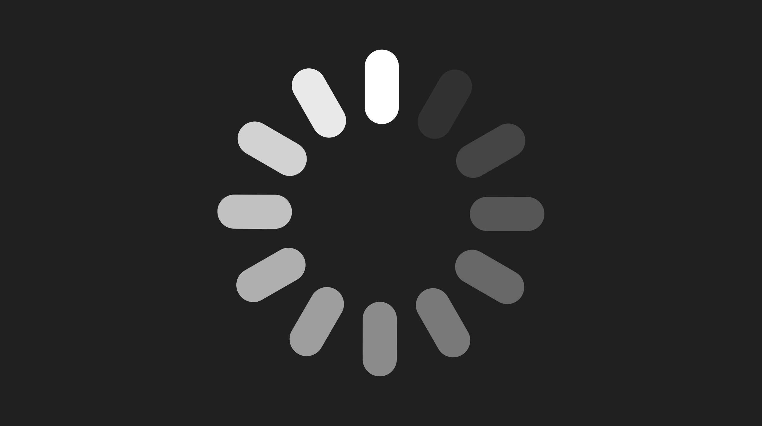Website loading screen with circular spinner icon indicating page is still processing.