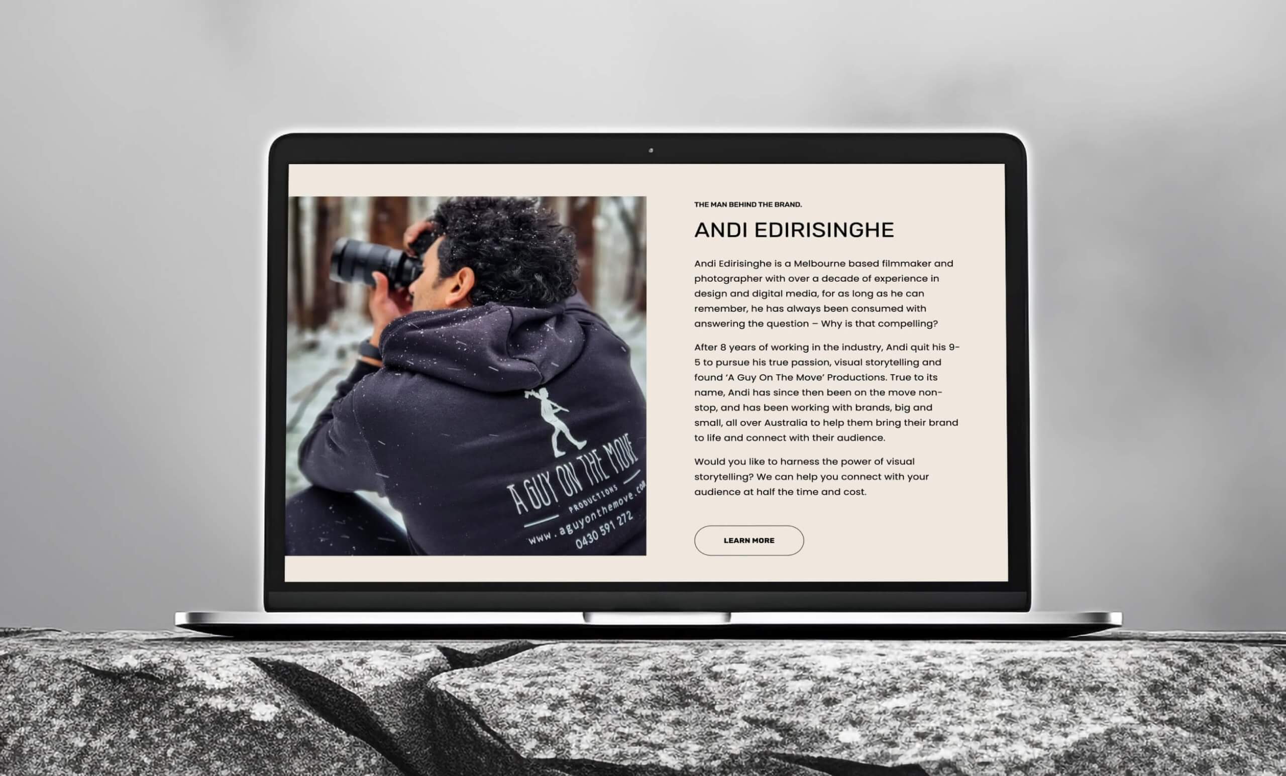 a guy on the move mockup