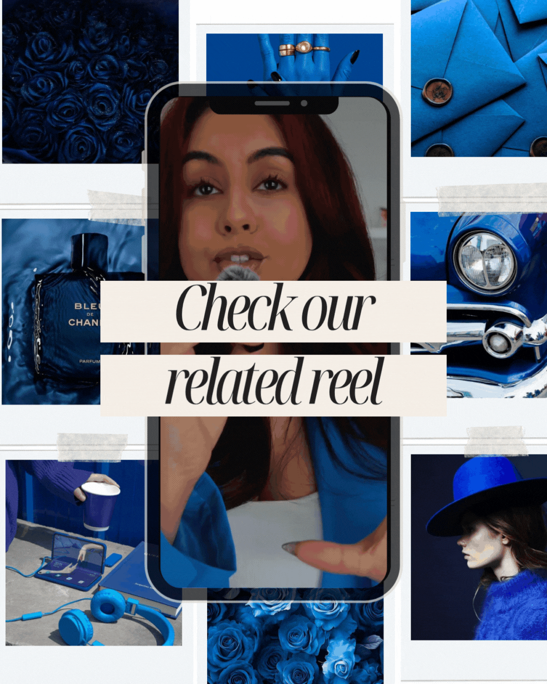 Colour series blue reel highlight link