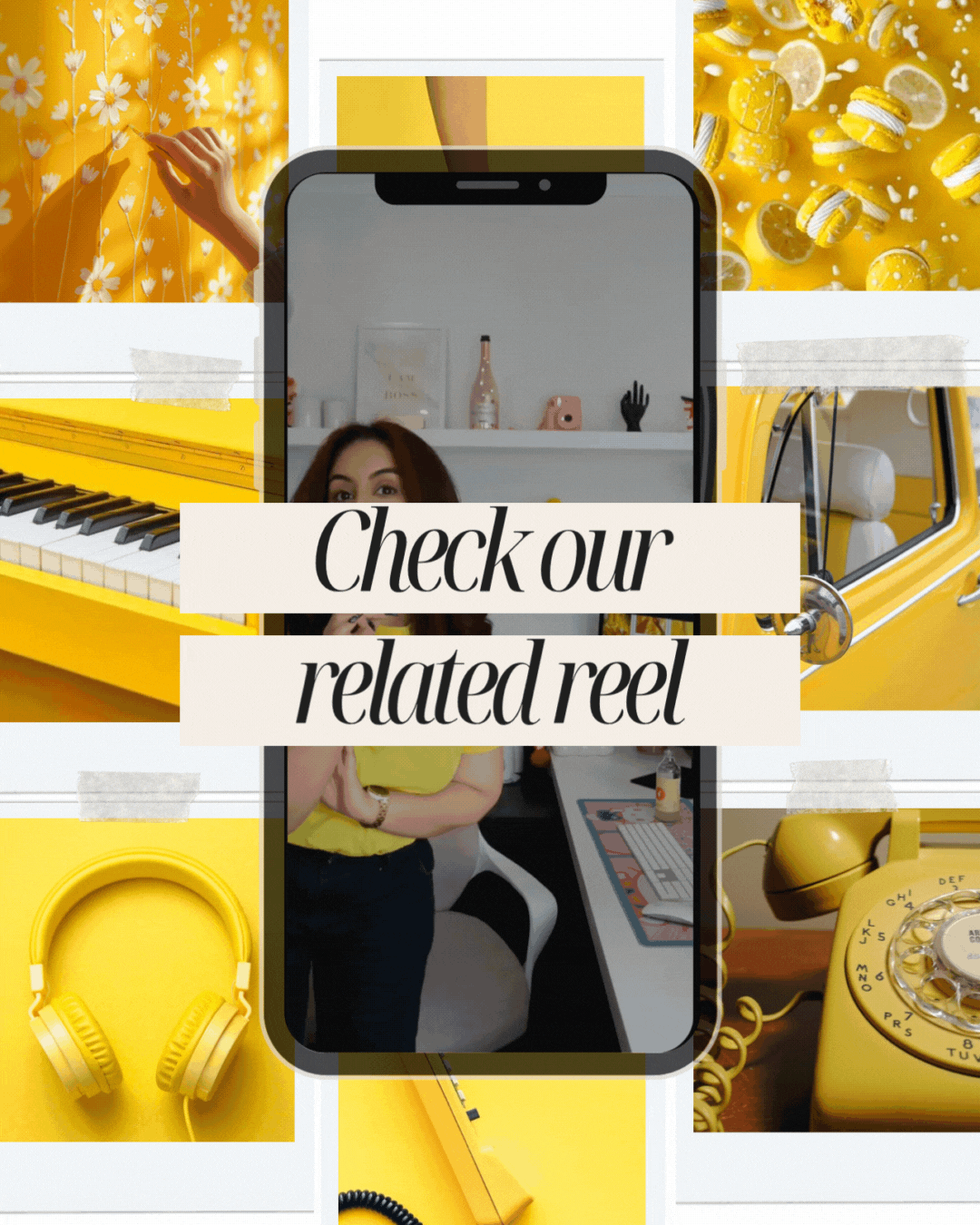 Colour series yellow reel highlight link